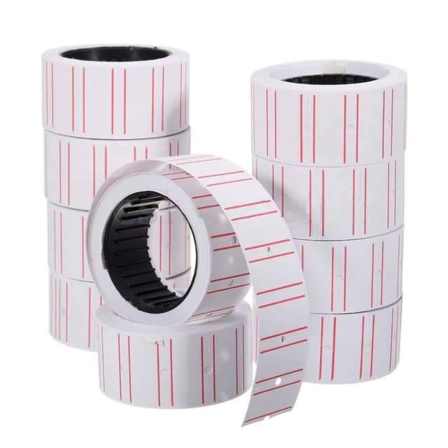 White Self Adhesive Price Label Tag Sticker Office Supplies (Full Bundle)