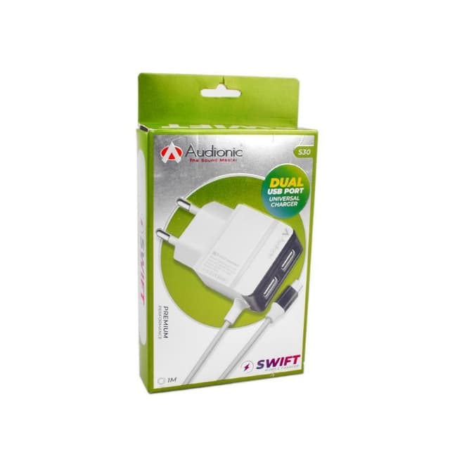 Audionic  S-30 Dual USB port power charger (2.1A)