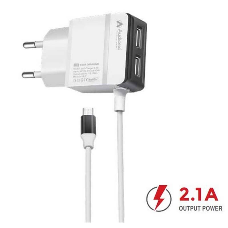 Audionic  S-30 Dual USB port power charger (2.1A)