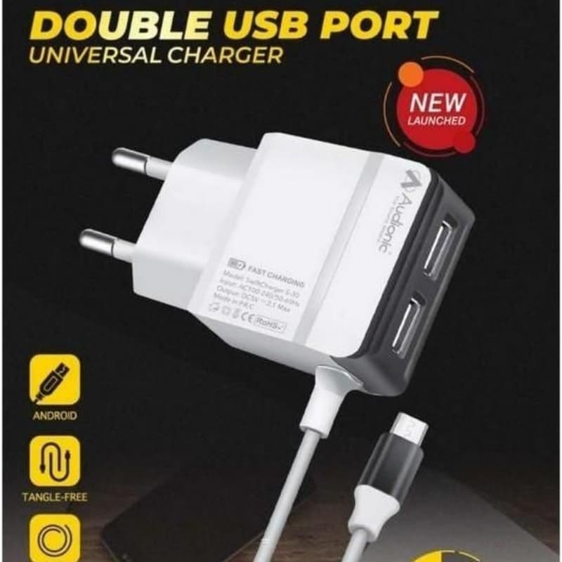 Audionic  S-30 Dual USB port power charger (2.1A)