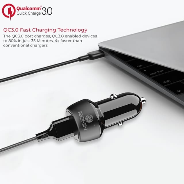 Ronin R-911 3 USB Car charger (3.0A)