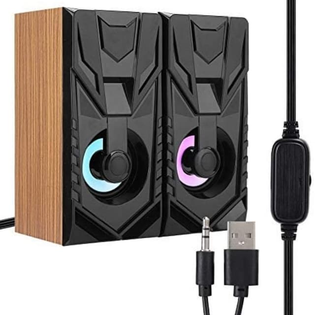 FT-858 Portable Computer Speaker USB Wired Wooden Soundbox