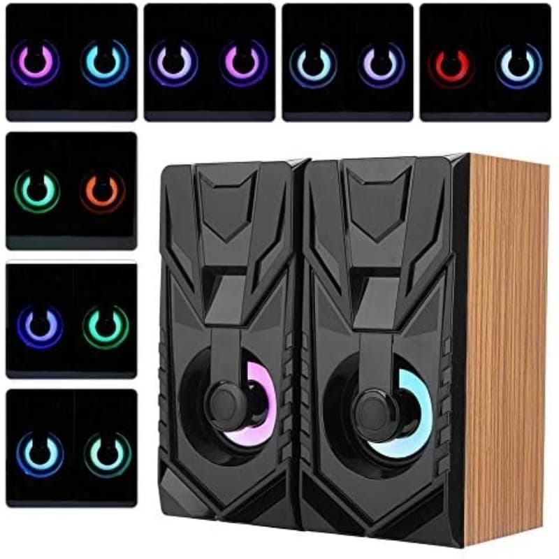 FT-858 Portable Computer Speaker USB Wired Wooden Soundbox
