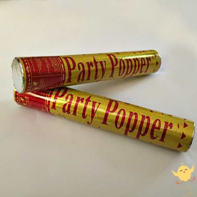 Large party popper, party popper confetti. Multi color party popper confett