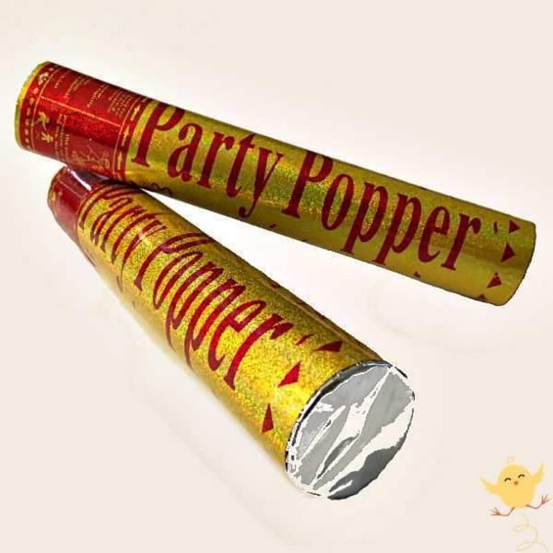 Large party popper, party popper confetti. Multi color party popper confett