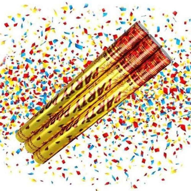 Large party popper, party popper confetti. Multi color party popper confett