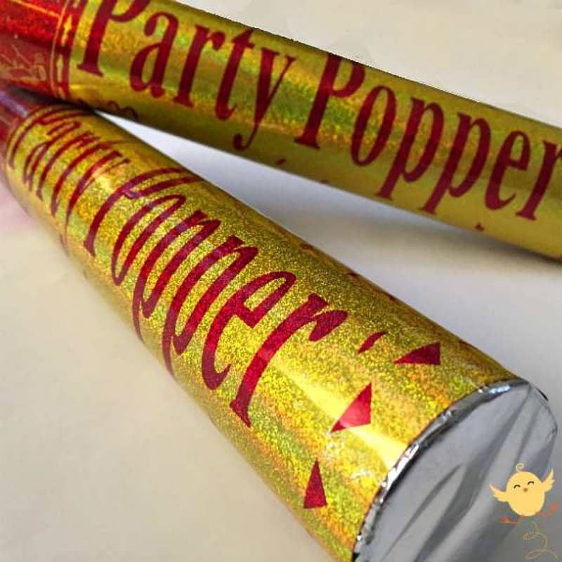 Large party popper, party popper confetti. Multi color party popper confett