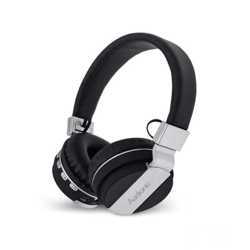 AUDIONIC BLUEBEATS B-888 WIRELESS HEADPHONES BLACK BLUETOOTH COMFORT FIT