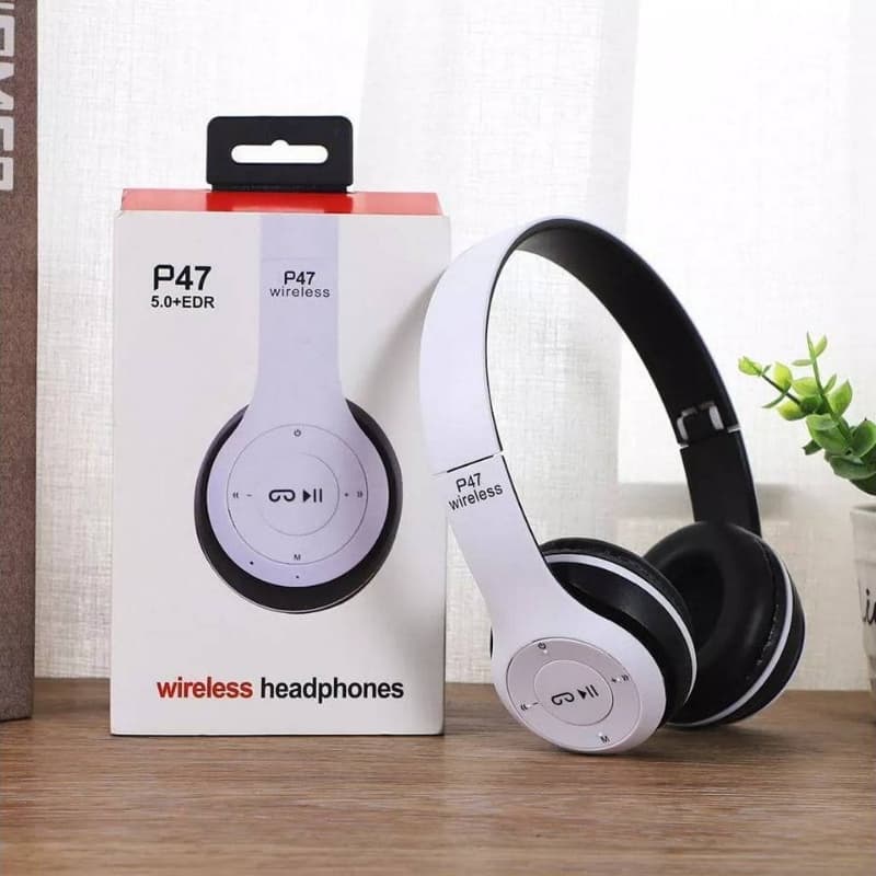 P47 Wireless Bluetooth Earphone With MIC Audio Bluetooth FM Radio TF Card F