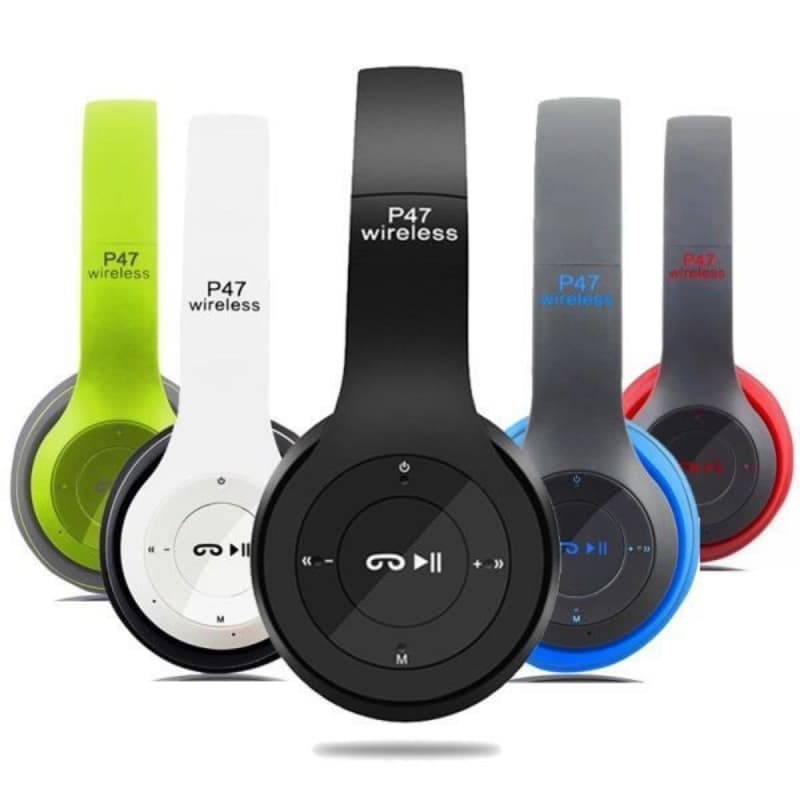 P47 Wireless Bluetooth Earphone With MIC Audio Bluetooth FM Radio TF Card F