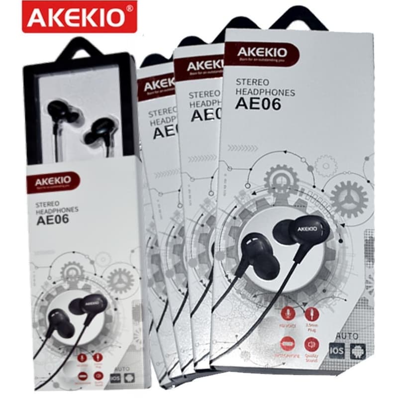 Akekio AE06 In-Ear Stereo Headphones/Handfree for IOS and Android with Nois